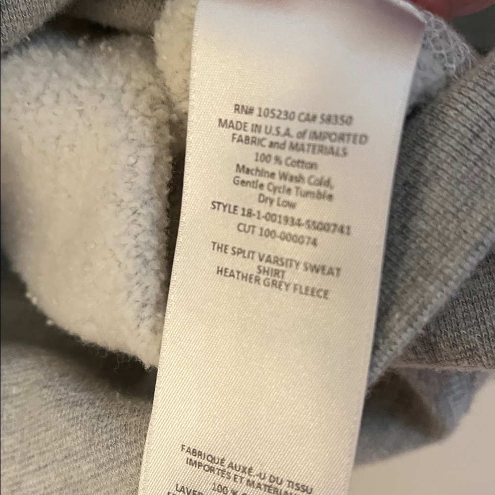 Current/Elliott The Split Varsity Sweatshirt Size… - image 7